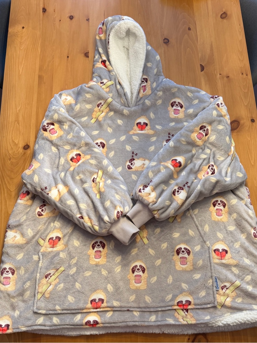 Authentic Sloth Print Oodie – Ultra Soft & Oversized